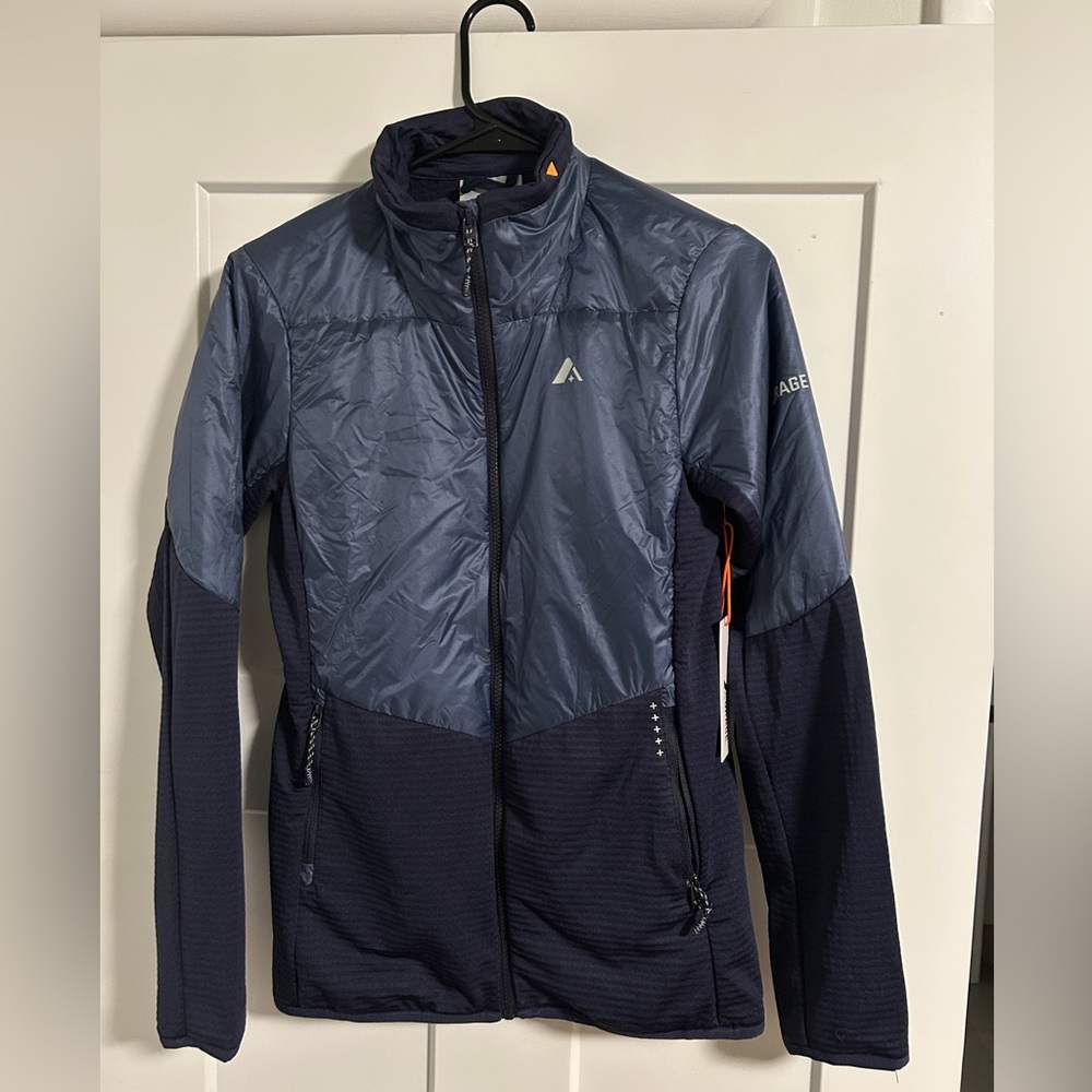 Orange Radelet Layering Jacket, navy blue, new with tags, never worn
